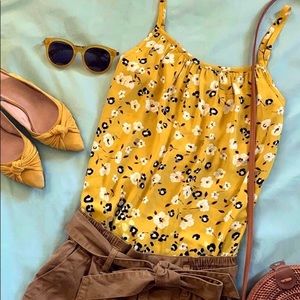 🍁CAbi|Top|Camisole|Leopard Floral|sz M